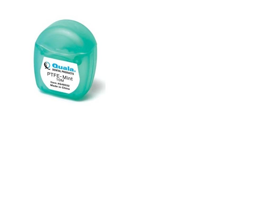 Quala Q48032 Dental Floss PTFE Easy Slide Teflon Mint 10 Meters 72/Cs
