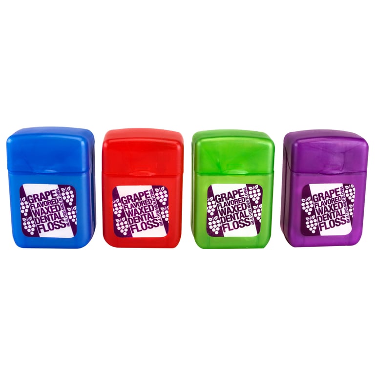 Plak Smacker 10505 Grape Flavored Floss Waxed Assorted Colors 4 Meters 144/Pk