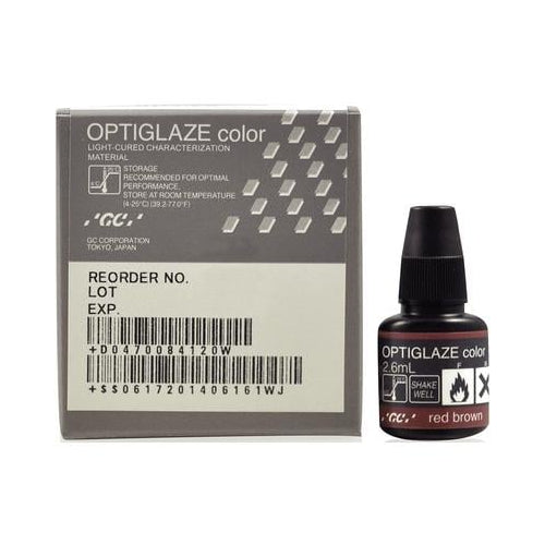 GC 008417 OptiGlaze Color Characterization Material Red Brown 2.6mL