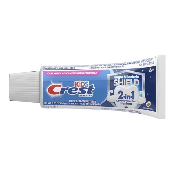 Proctor & Gamble 80742692 Crest Kids Advanced 6+ Sugar + Bacteria Shield Toothpaste Strawberry 72/Cs 0.85 Oz