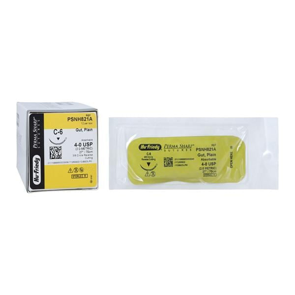 Hu-Friedy PSNH821A Perma Sharp Gut Plain Sutures C-6 4-0 27