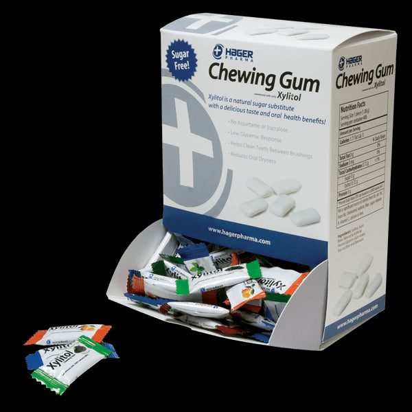 Hager 635069 Miradent Xylitol Chewing Gum Sample Box Assorted 200/Pk