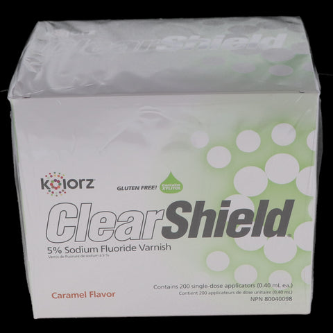 DMG 799517 Kolorz ClearShield Fluoride Dental Varnish Caramel 200/Pk