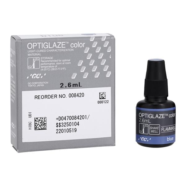 GC 008420 OptiGlaze Light Cure Coating Color Blue 2.6mL