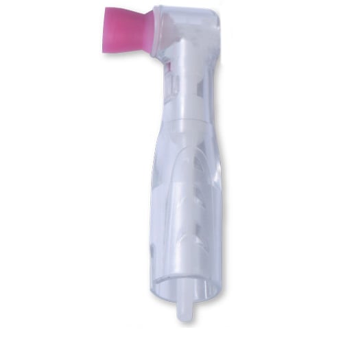 Premium Plus ONE-CS3399B-090SP Prophy Angles Clear With Ribbed Soft Short Cup Rose 500/Pk