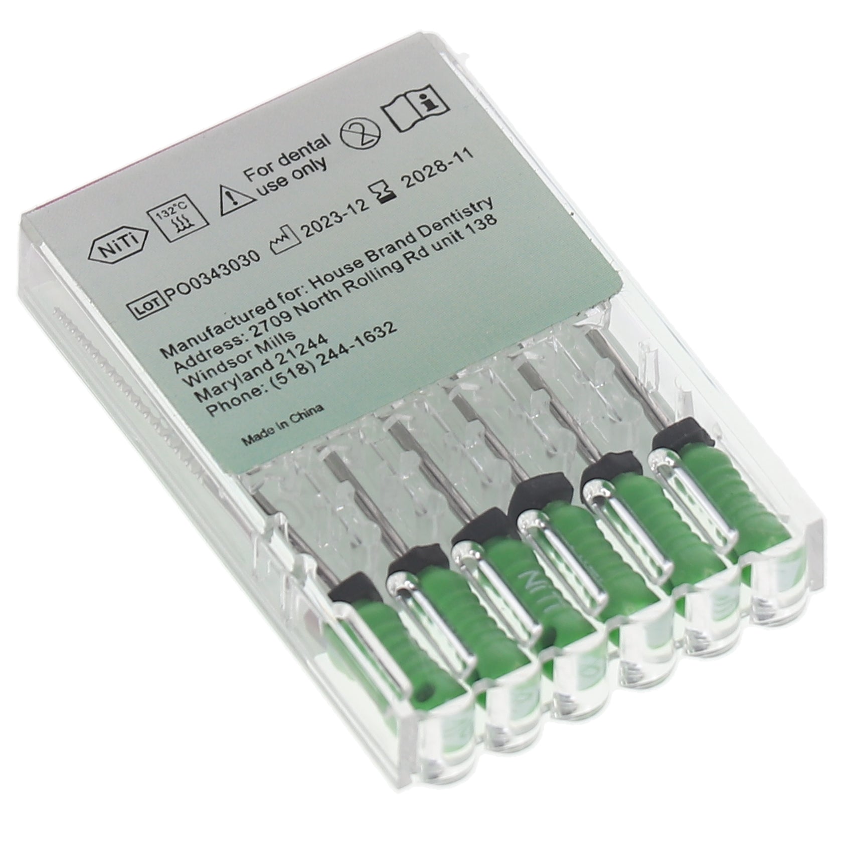 House Brand Dentistry 400346 HSB Endodontic K-Files NiTi 31mm #70 6/Pk