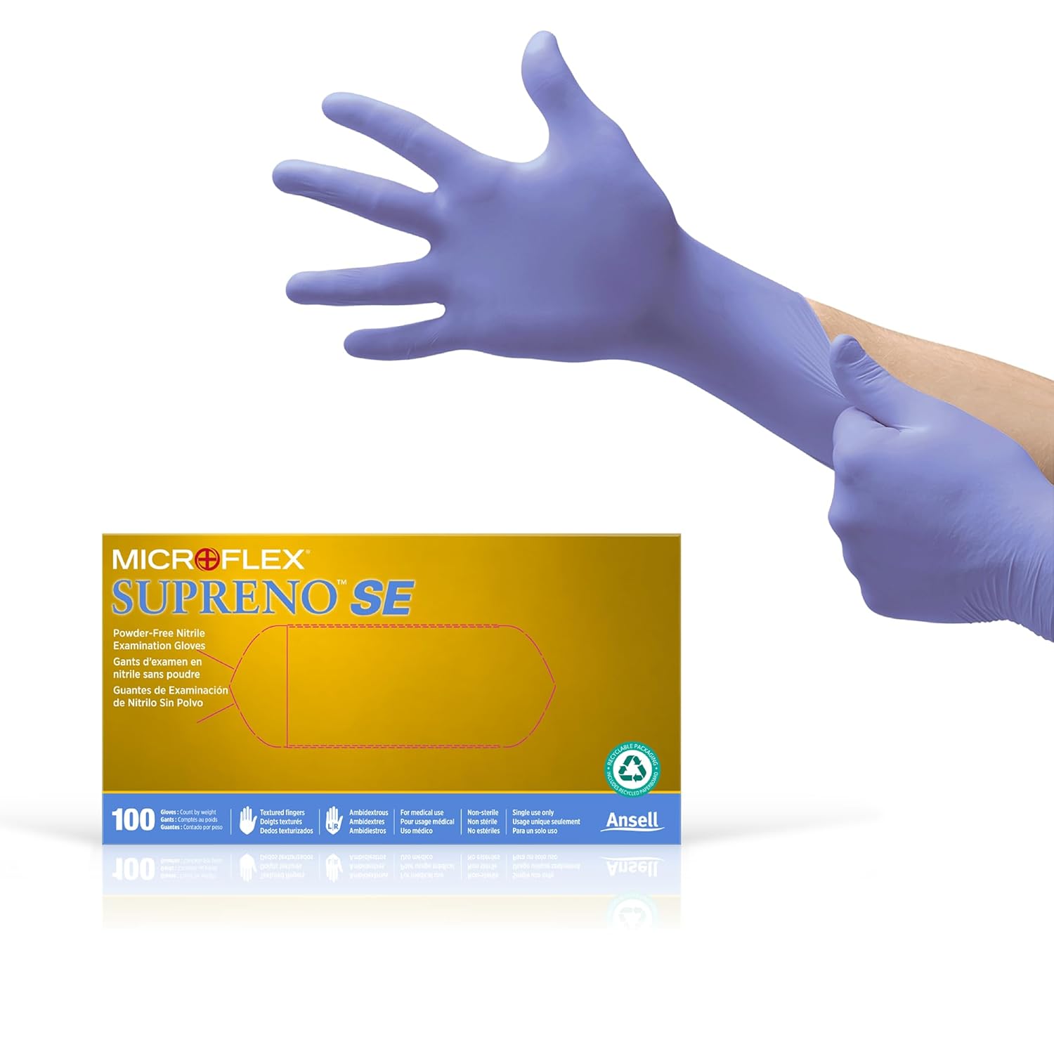 Microflex SU-690-XS Supreno SE PF Nitrile Gloves Extra Small 100/Bx