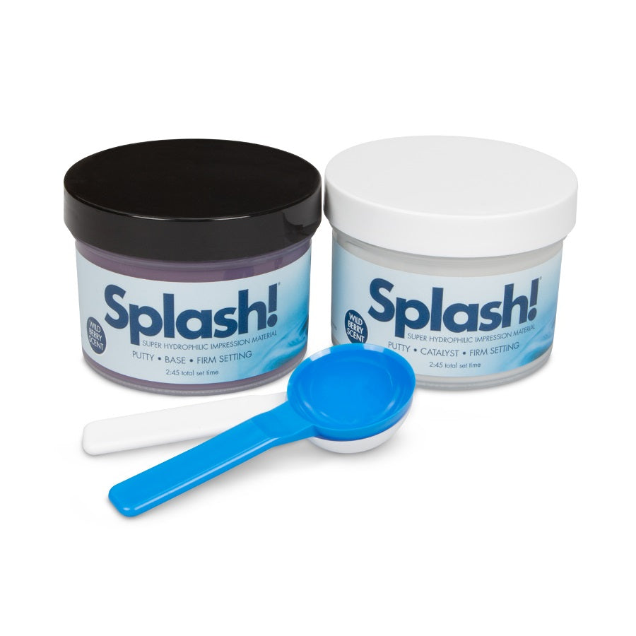 Denmat SPD1235 SPLASH! Half-Time Putty Super Fast Set Base & Catalyst 250 mL Jars
