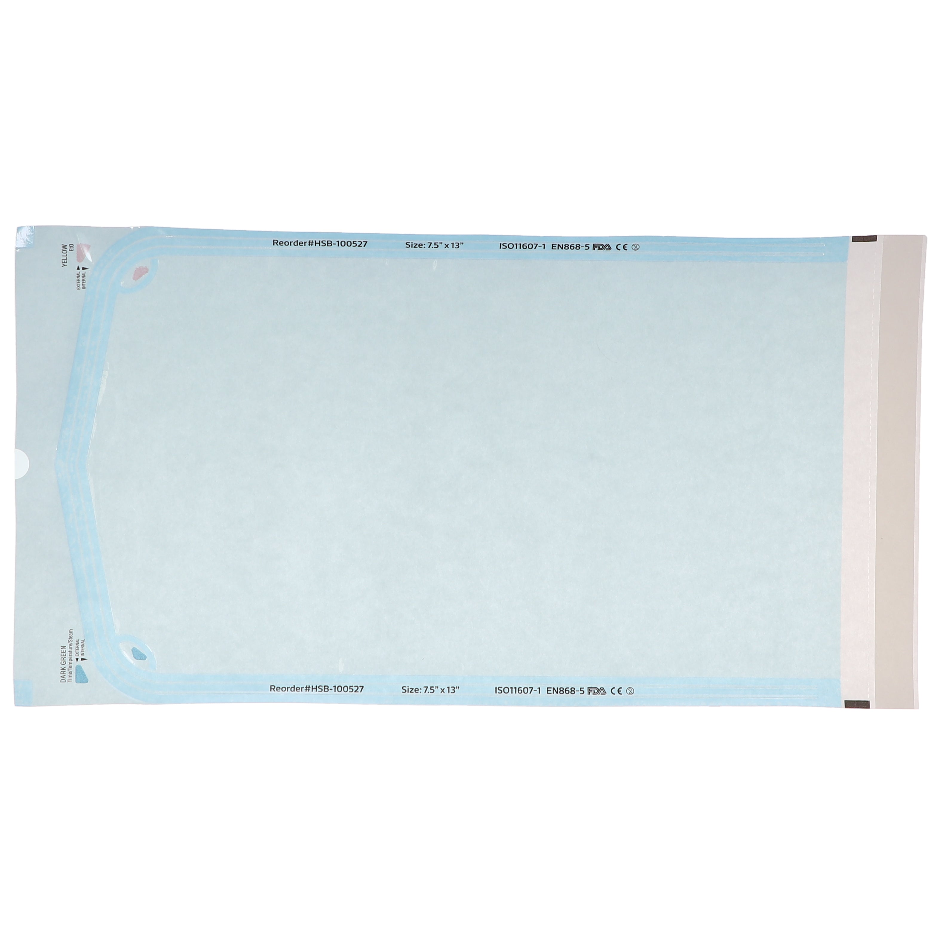 House Brand Dentistry 100538 HSB Self-Sealing Sterilization Pouches 7.5