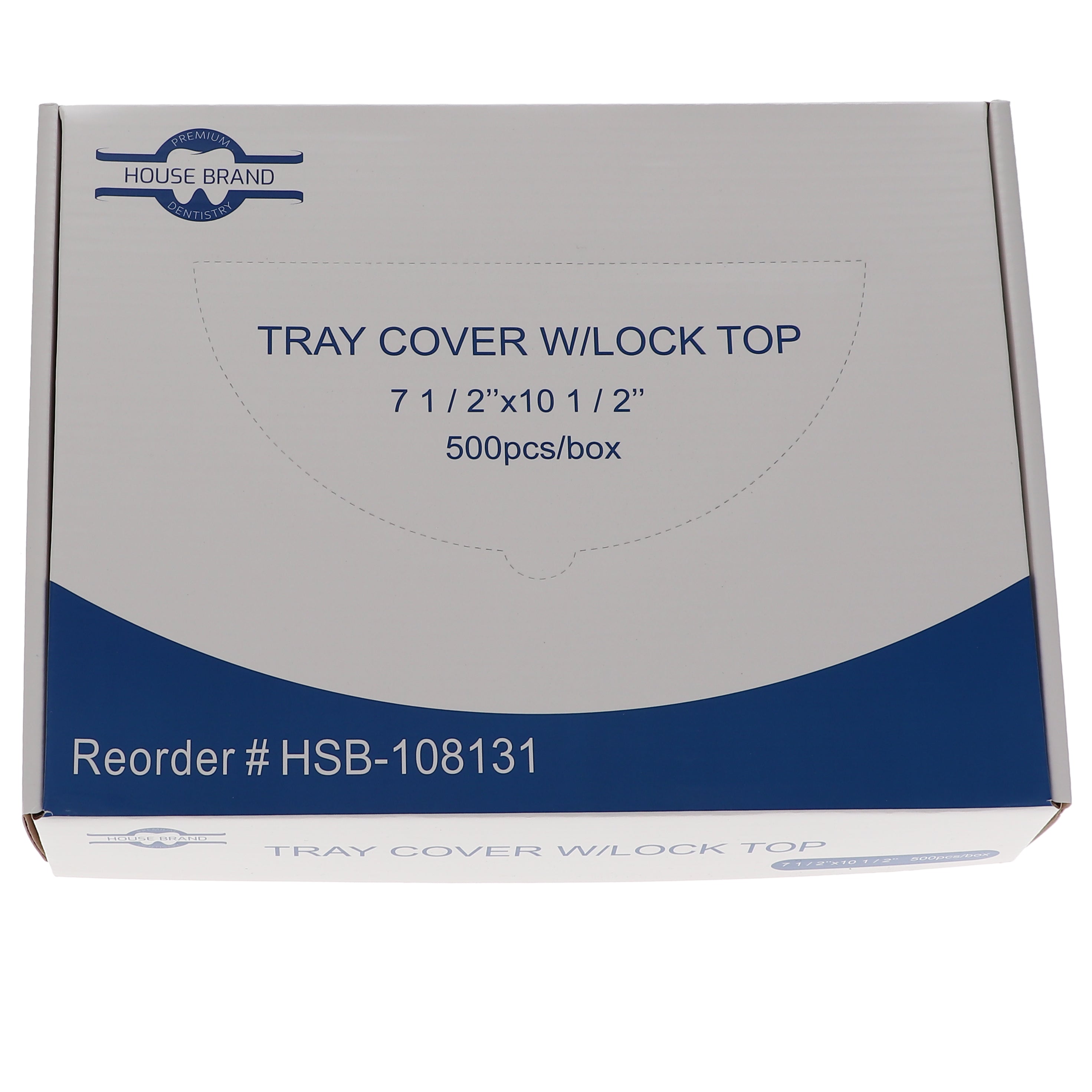 House Brand Dentistry 108131 HSB Size F Tray Cover With Lock Top 7.5