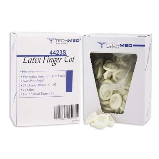 Dukal 4423S Latex Finger Cots Non-Powdered Small 144/Bx