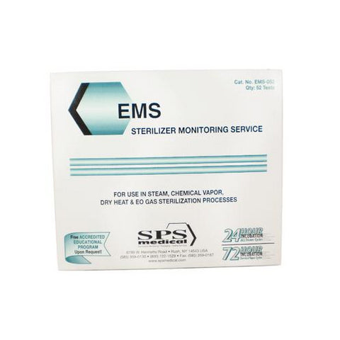 SPS Medical EMS-052 Mail-In Sterilizer Biological Monitoring Service 52/Bx EXP Feb 2025