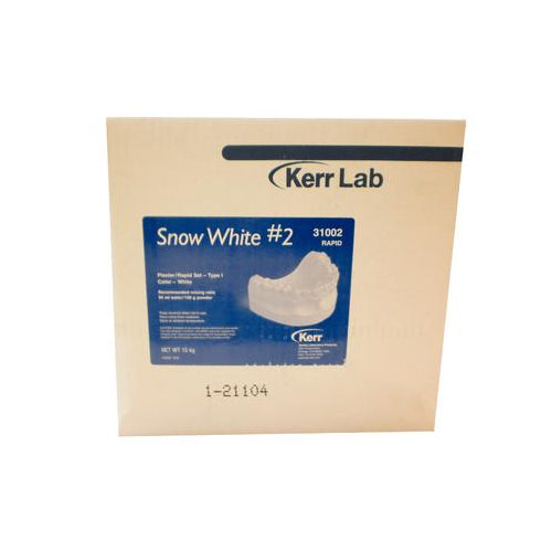 Kerr Dental 31002 Snow White Lab Plaster #2 Rapid Set Plain 33Lbs