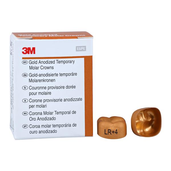 3M Solventum 940444 Unitek Crowns Gold Anodized 2nd Molar #4 Lower Right 5/Bx