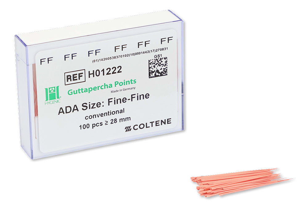 Coltene Whaledent H01222 Gutta Percha Points Fine Fine 20/Pk
