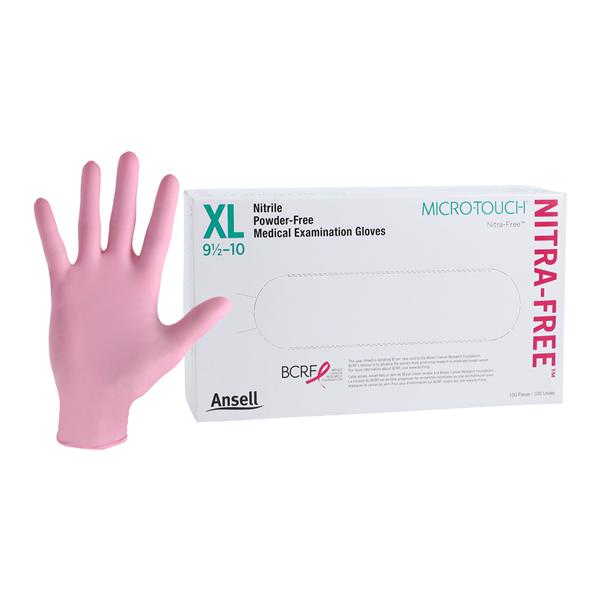 Ansell Perry 6034514 Micro-Touch NitraFree Nitrile Exam Gloves Extra Large 100/Bx