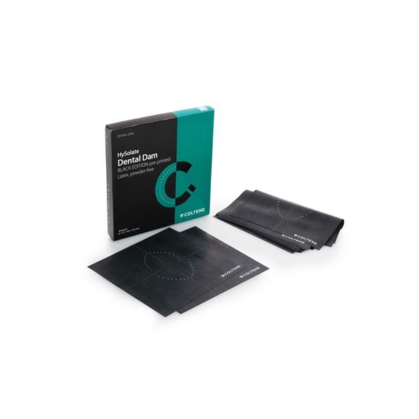 Coltene Whaledent 60031355 HySolate Latex Dental Dam 6 X 6 Black Printed Medium 360/Pk EXP Jun 2026