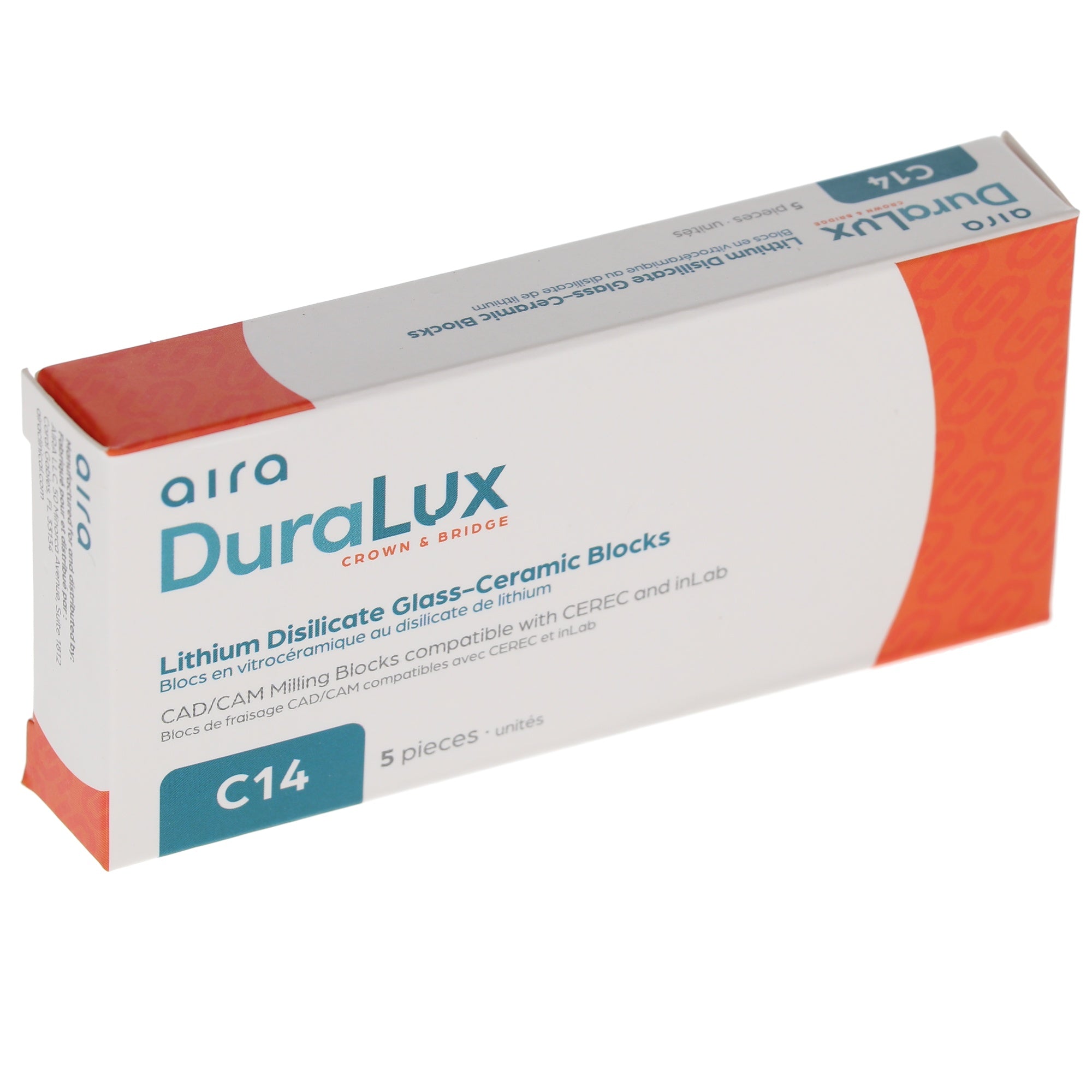 Aira 600122 DuraLux IPS e.max Type Blocks CAD inLab HT A3 C14 5/Pk
