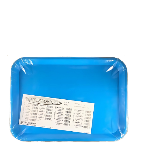 Plasdent 300BFS-2PS Flat Set-Up Tray Size B Ritter Baby Blue 13 3/8