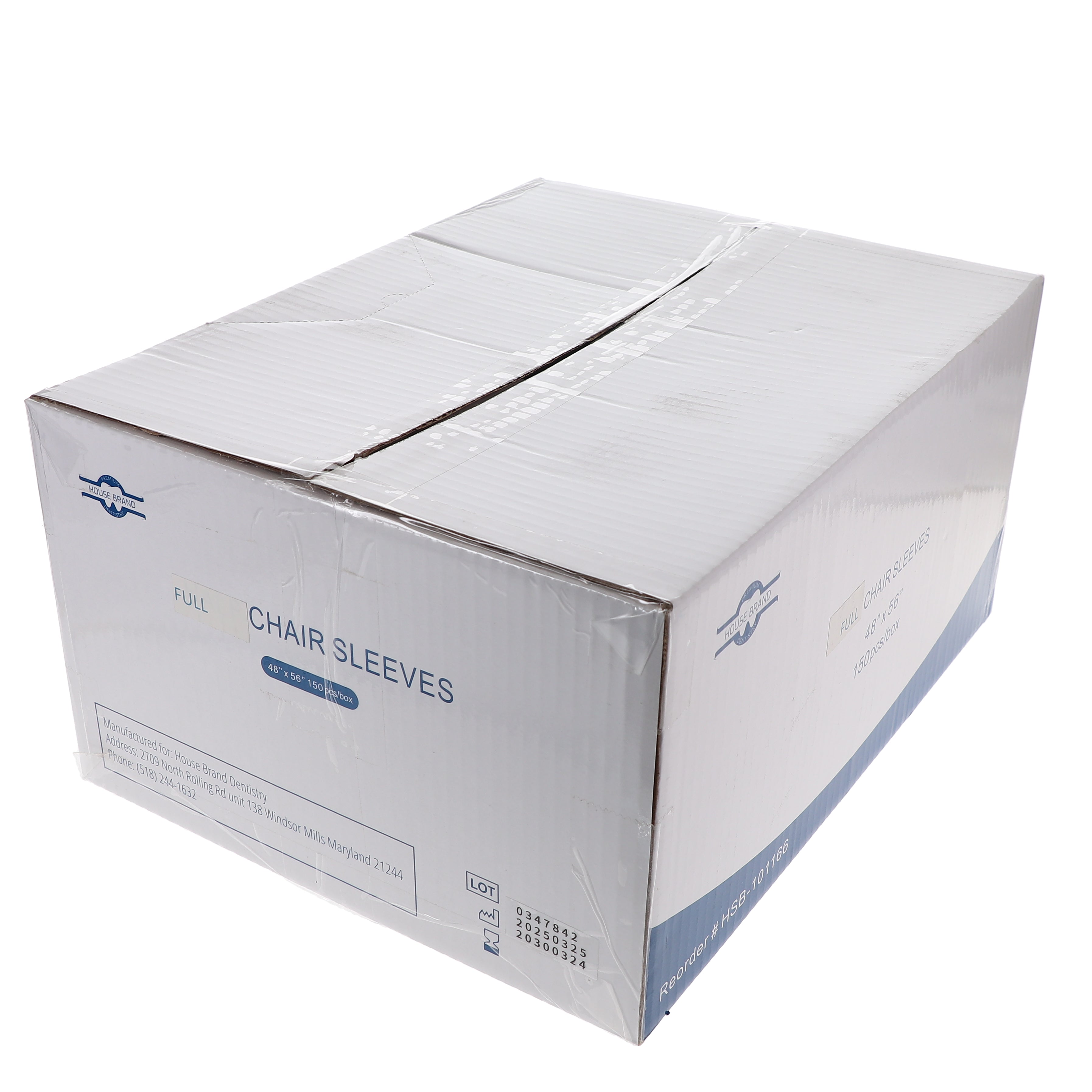 House Brand Dentistry 101166 HSB Dental Chair Sleeve Covers Full Poly 48