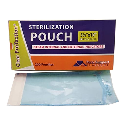 Plasdent POH514-10 Autoclave Sterilization Pouches 5.25