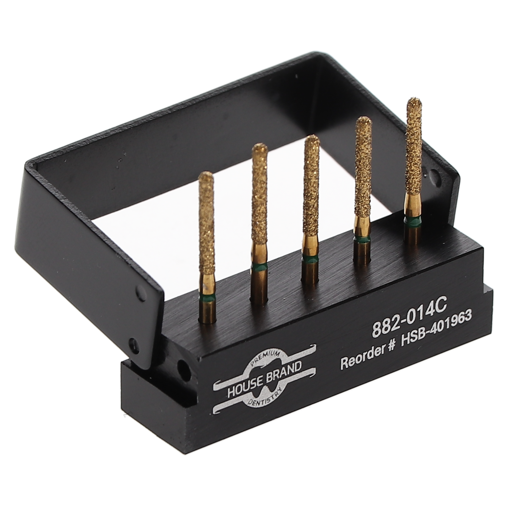House Brand Dentistry 401963 HSB FG 882-014C Precision Zirconia Coarse Grit Diamond Burs 5/Pk