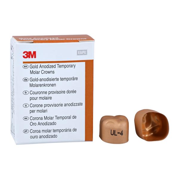 3M Solventum 940314 Unitek Crowns Gold Anodized 1st Molar #4 Upper Left 5/Bx