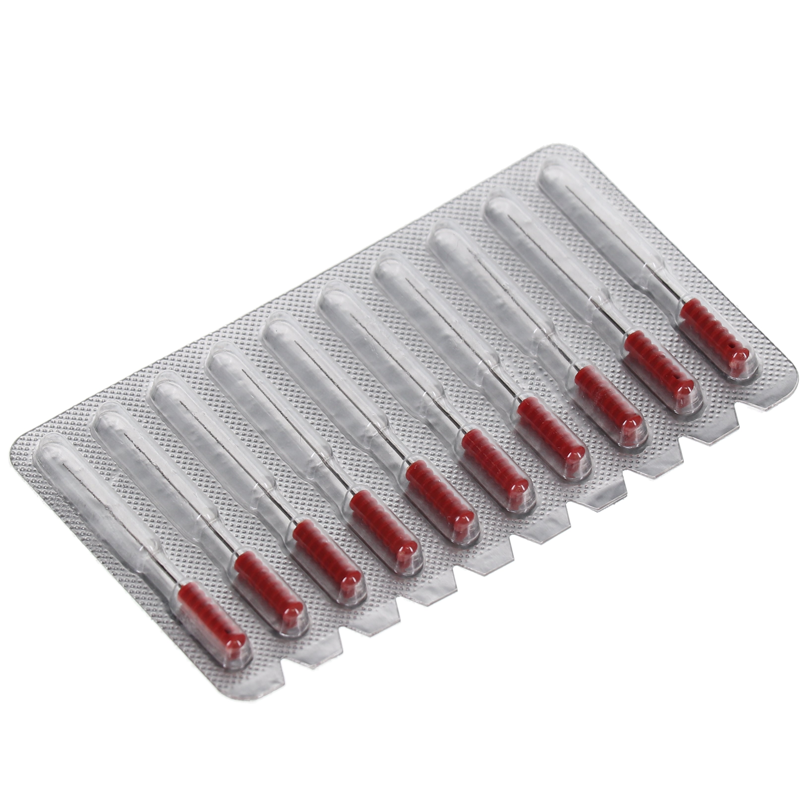 House Brand Dentistry 400603 HSB Barbed Broaches #3 X-Fine 25mm Sterile Red 10/Pk