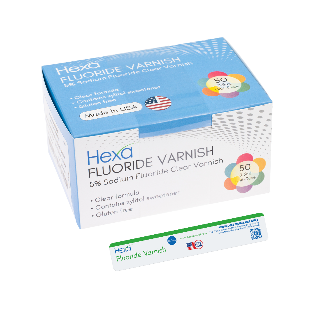 Hygedent HV-3001 Hexa Varnish 5% Sodium Fluride Varnish Bubblegum 50/Pk 5mL