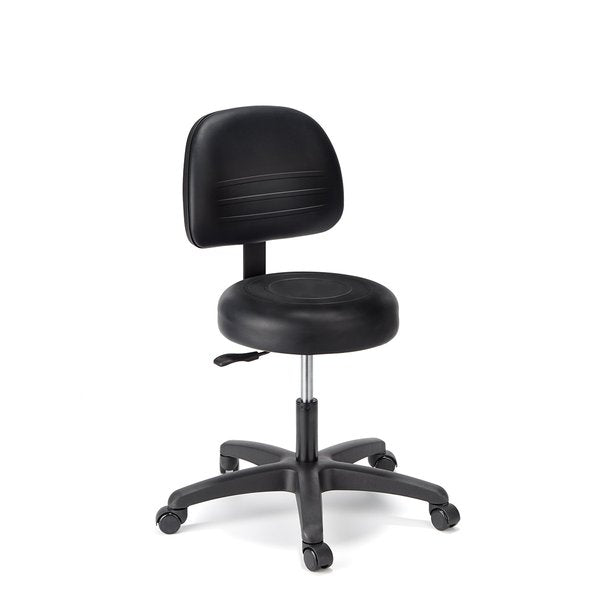 Plasdent DRS6202RD-BLK Traditional Dr. Stool Round Seat Black