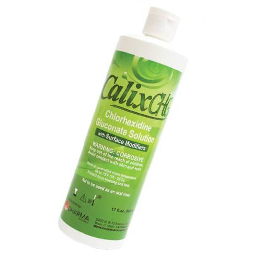 Dharma Research 28-00026 Calix-CHG Chlorhexidine Gluconate Solution 2% 500mL