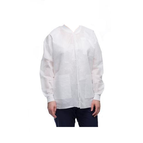 ValuMax 3530WHXL Easy-Breathe Jackets White Extra Large 10/Pk