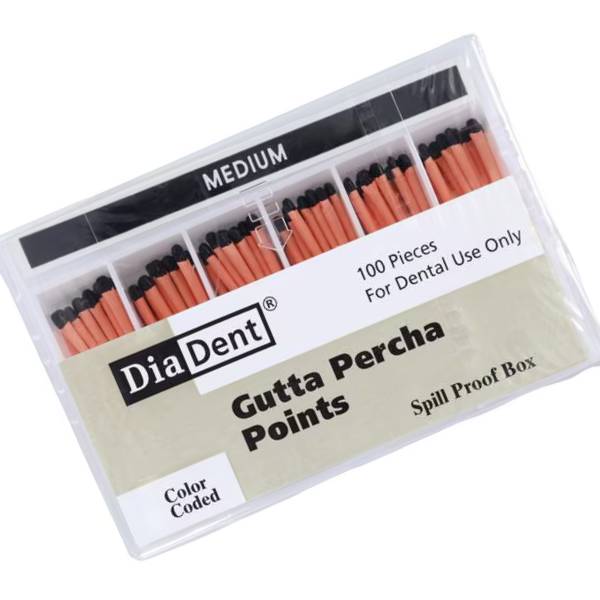 DiaDent 102-606 Dia-Pro Gutta Percha Points Spillproof Medium 100/Pk