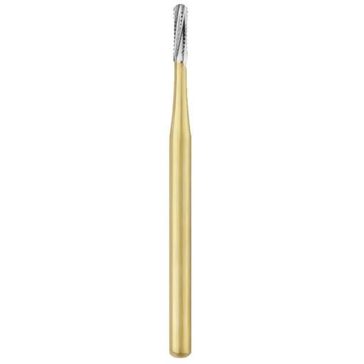 SS White 18225-5 Great White Gold FG #1557 Surgical Length Straight Fissure Round End Carbide Burs 5/Pk