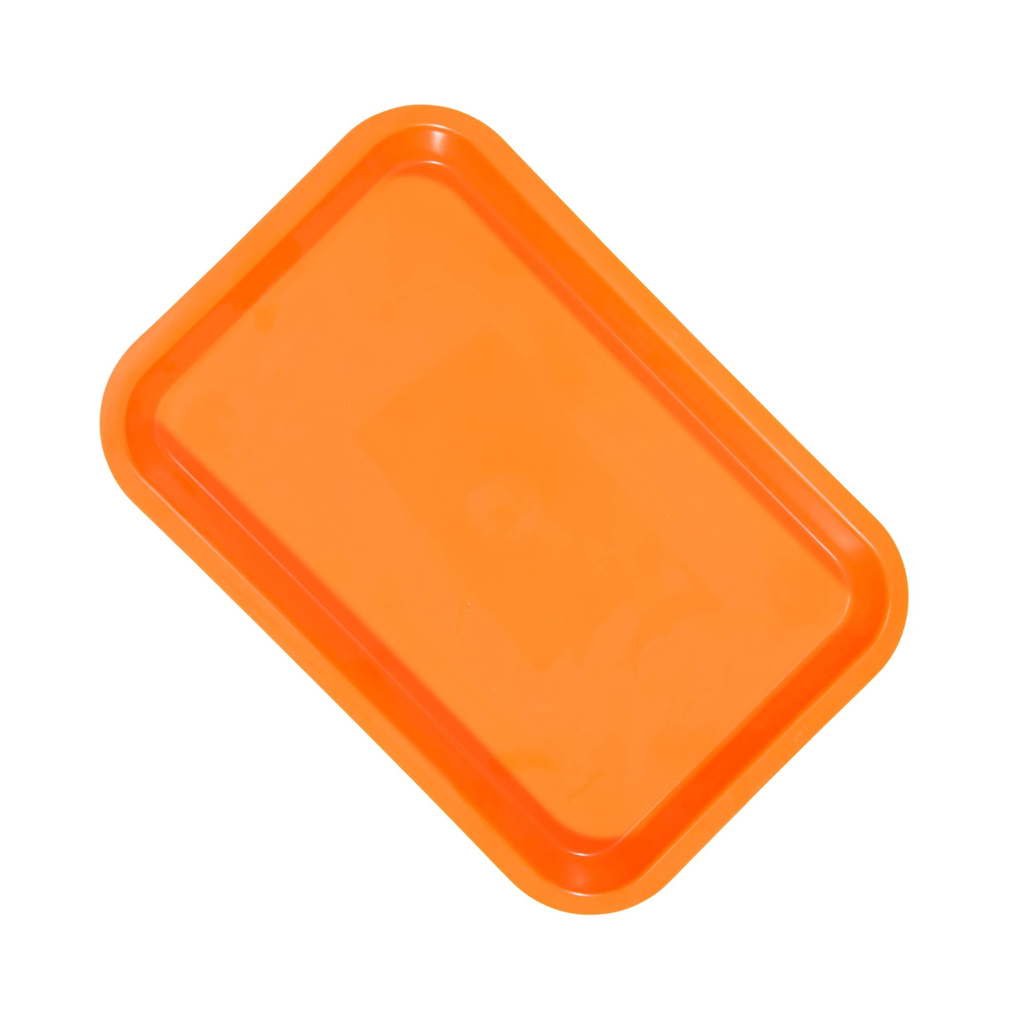 Plasdent 300FMS-12 Flat Dental Tray Size F Neon Tangerine 9-5/8