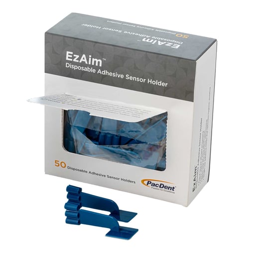 Pac-Dent 131119 Ez Aim Individually Cut Adhesive Sensor Holder Bitewing Blue 50/pk