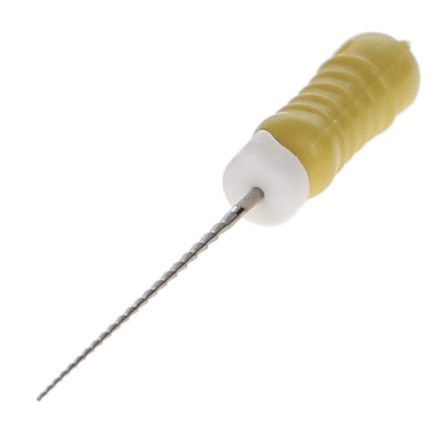 House Brand Dentistry 400453 HSB Hedstrom Endodontic Files Stainless Steel 21mm #20 Yellow 6/Pk