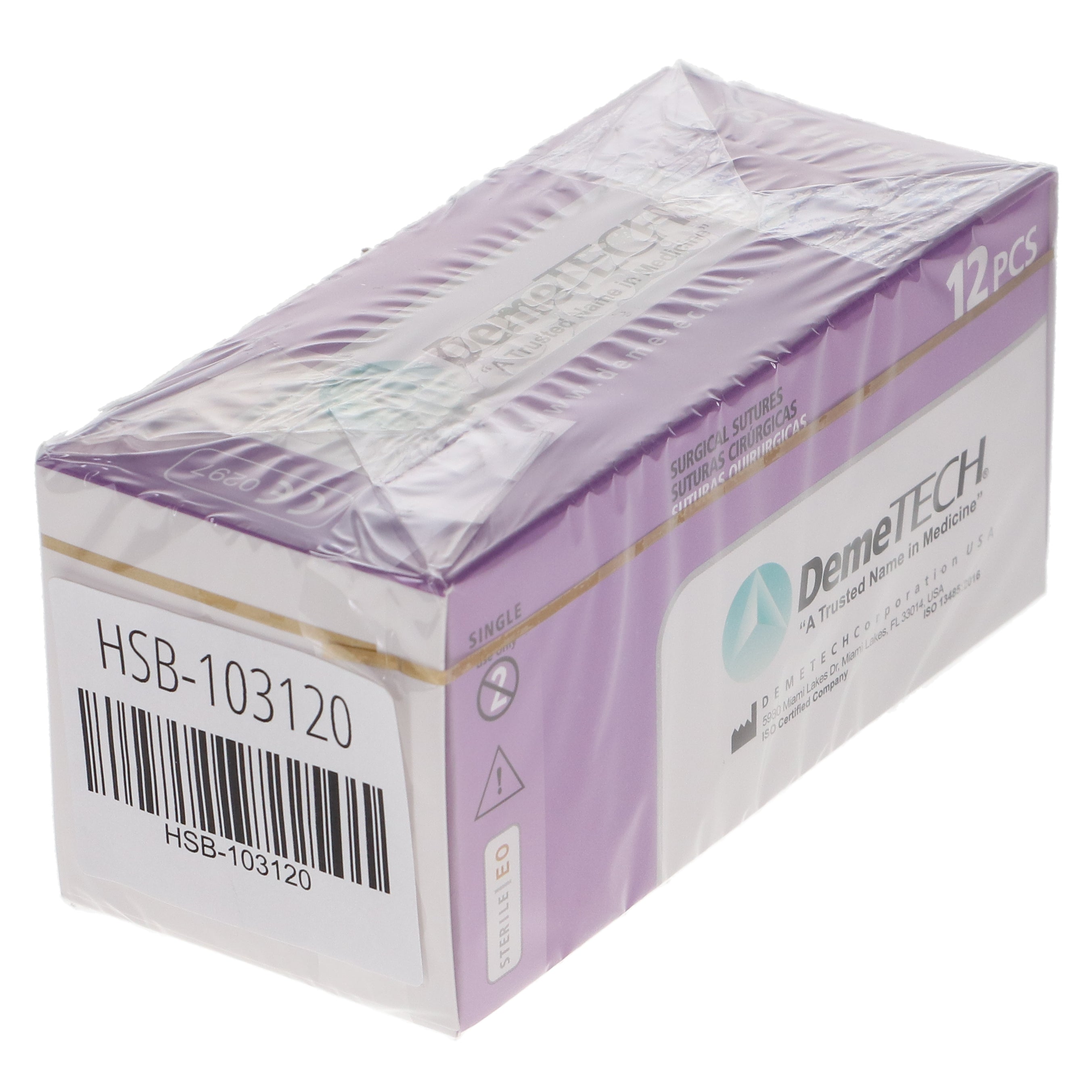 House Brand Dentistry 103120 Polyglactin Colorless Sutures 910 70cm 4/0 19mm 3/8 Circle Reverse Cutting 12/Bx