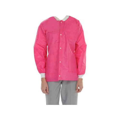 ValuMax 3630HPXS ExtraSafe Lab Jackets Hot Pink X-Small 10/Pk
