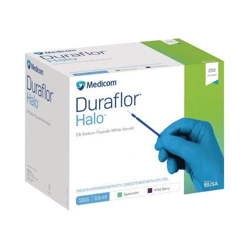 Medicom 1015-WB250 Duraflor Halo 5% Sodium Fluoride Varnish Wild Berry 250/Pk 0.5 mL EXP Mar 2026