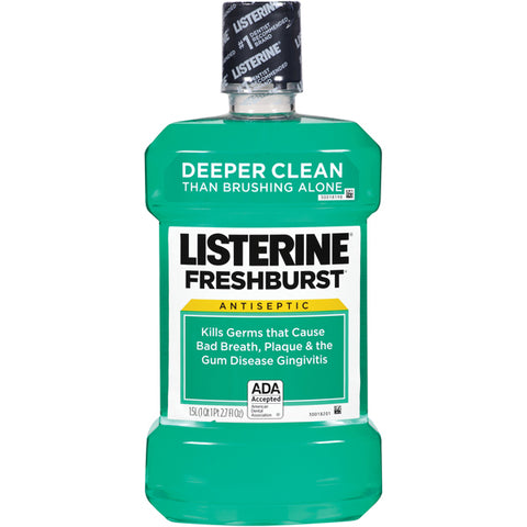 Warner Lambert J&J Dental 42855 Listerine Fresh Burst Mouthwash 1.5 Liter EXP Mar 2025