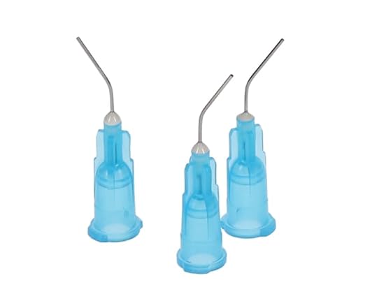Vista Dental 315325 Pre-Bent Applicator Tips 25 Gauge Blue 100/Pk