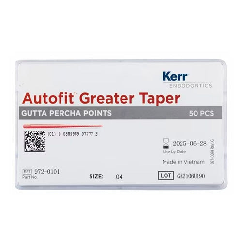 Kerr Dental 972-0101 AutoFit GT Gutta Percha Points #04 50/Pk