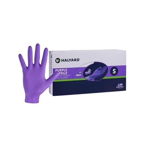 Halyard 53431 Kimberly Clark Nitrile Exam Gloves Small Purple 100/Box