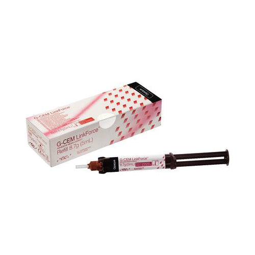 GC 010122 G-Cem Linkforce Cement Refill Opaque Self Adhesive Resin Cement. 1 8.7 G syr & 20 Automix