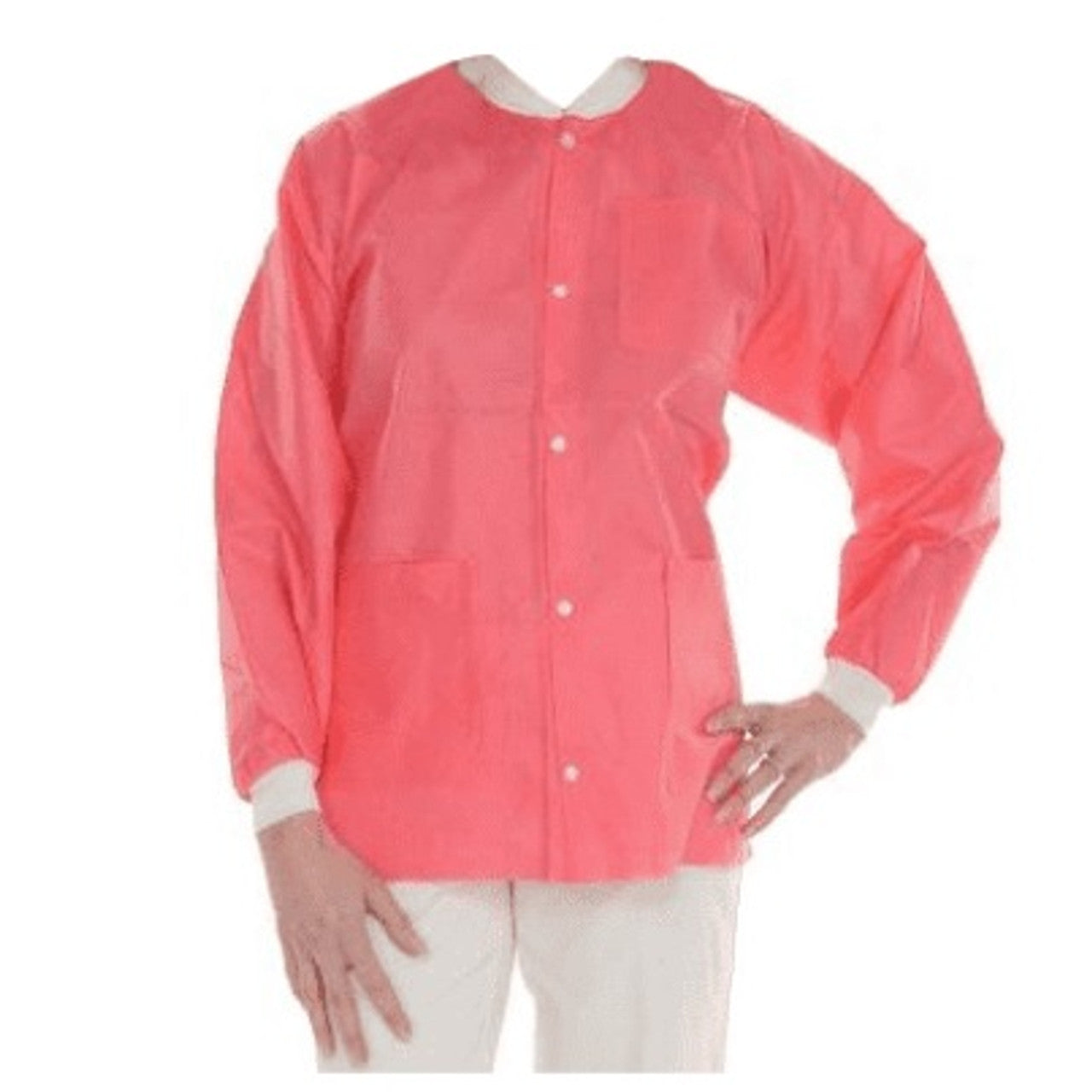 ValuMax 3630CPXL ExtraSafe Lab Jackets Coral Pink Extra Large 10/Pk