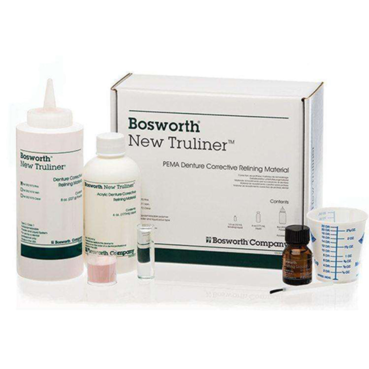 Keystone 0921971 Bosworth New Truliner Denture Resin Veined Powder & Liquid Standard Kit EXP Feb 2025