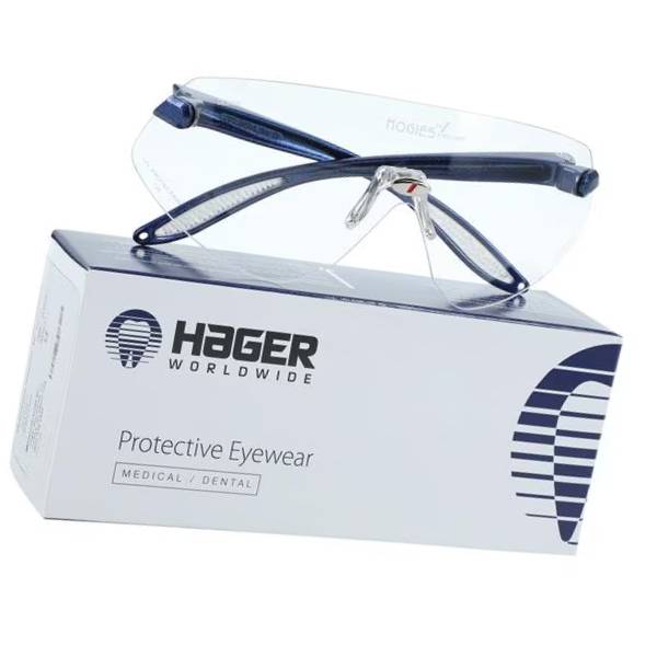 Hager 100706 Outback Protective Eyewear Clear Lens Blue Frame