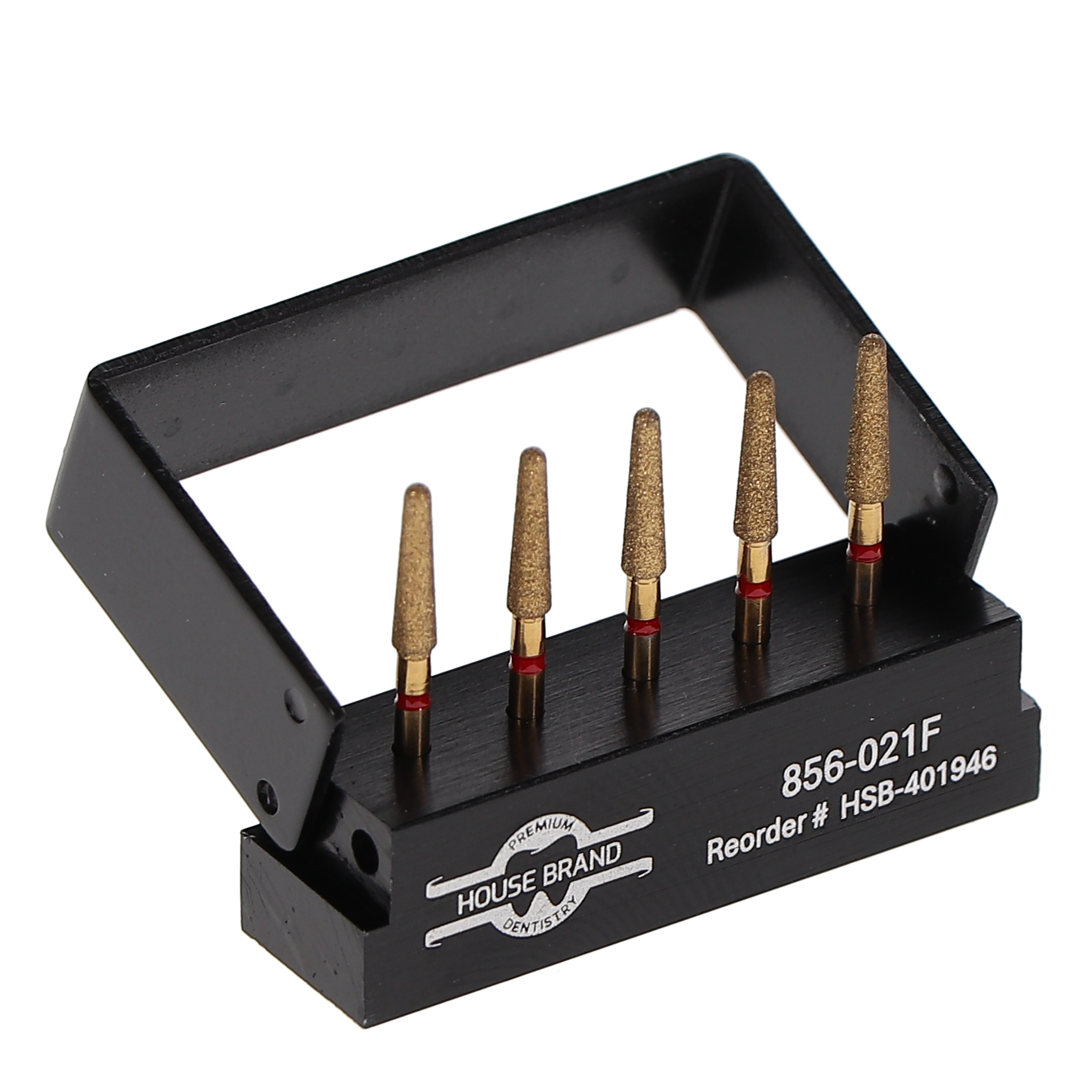 House Brand Dentistry 401946 HSB FG 856-021F Precision Zirconia Fine Grit Diamond Burs 5/Pk