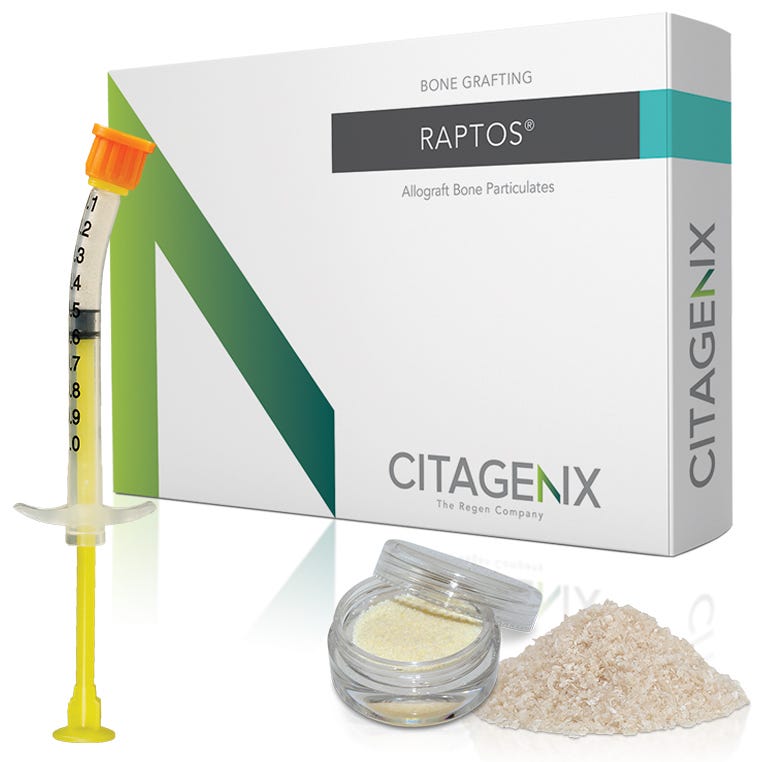 Citagenix CAN02S-10 Allograft Particles Raptos 1cc Cancellous .20-.85mm Syringe